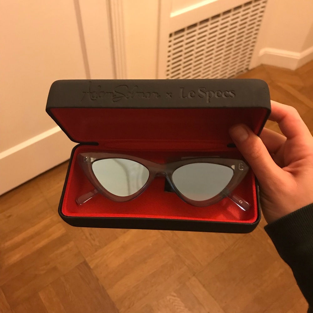 NWT Le Specs Last Lolita Sunglasses Crystal Blue