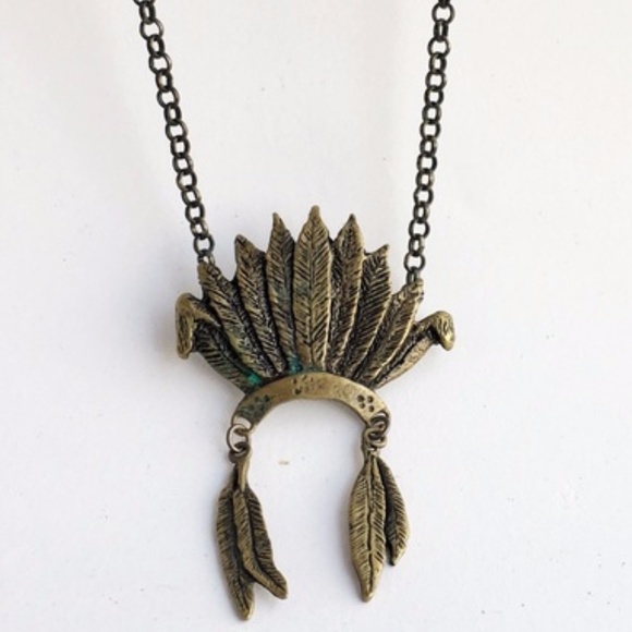 Jewelry - Brass Headdress Necklace