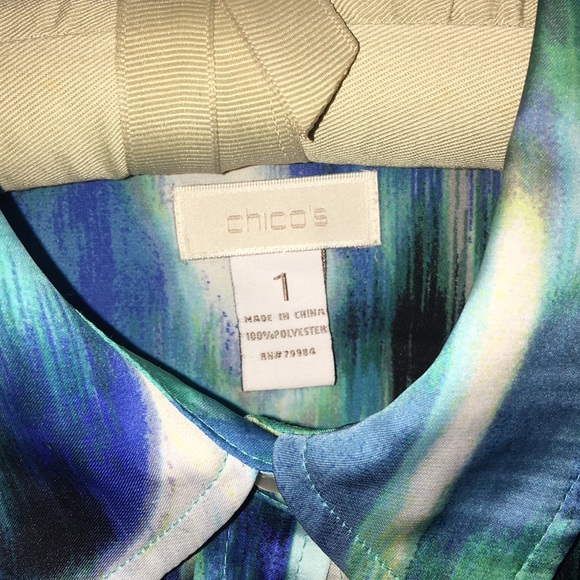 Chico’s Long Sleeve Button Down Top - Picture 2 of 3