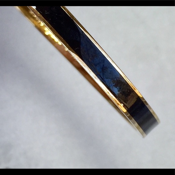 ♠️kate spade Draw the Line Black & Gold Bangle♠️ - Picture 5 of 6