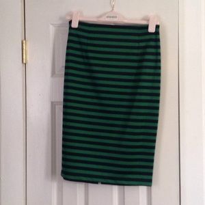 Green and black skirt