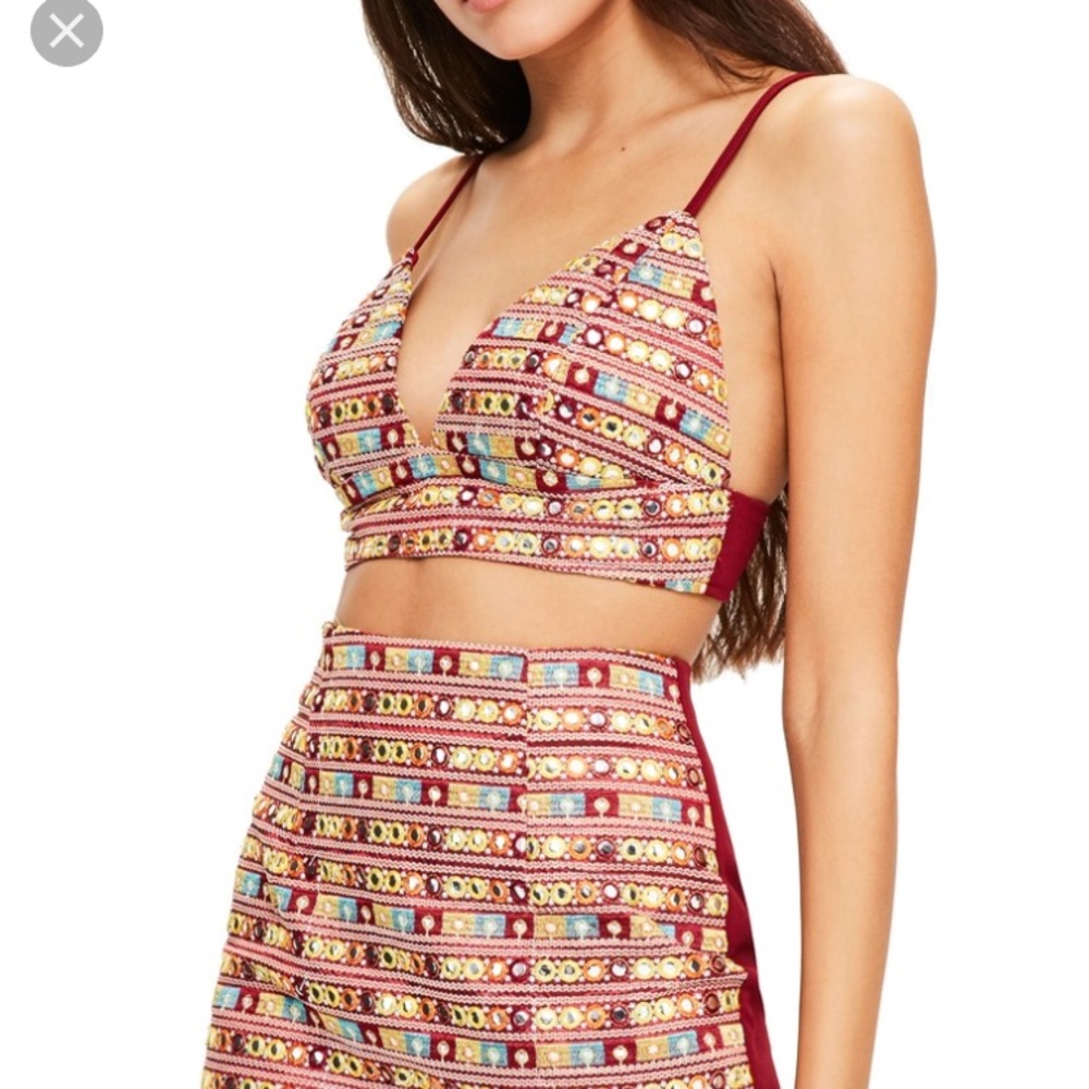 NWT Missguided mirrorwork bralette