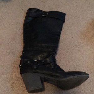 Black knee high boots