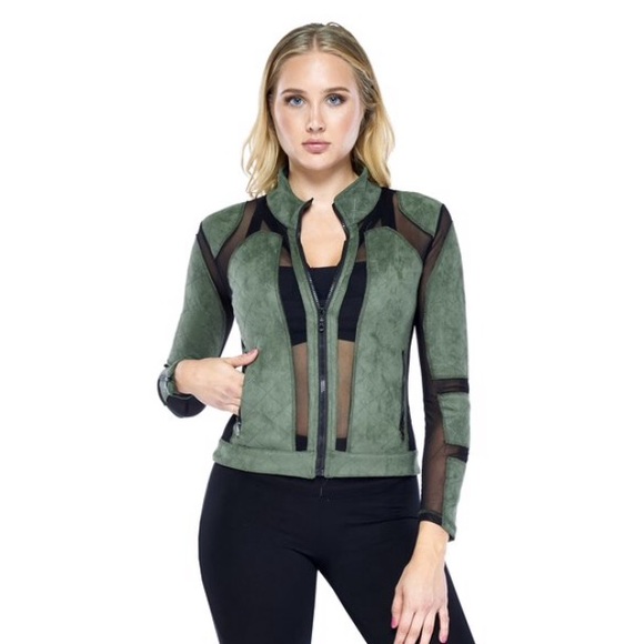 Electric Yoga Jackets & Blazers - Electric Yoga Bikers Mesh Jacket
