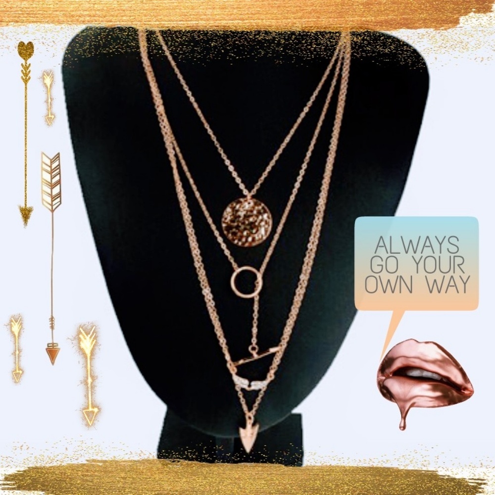 Multi-Layered Tassel Chain Neklace (NWOT)