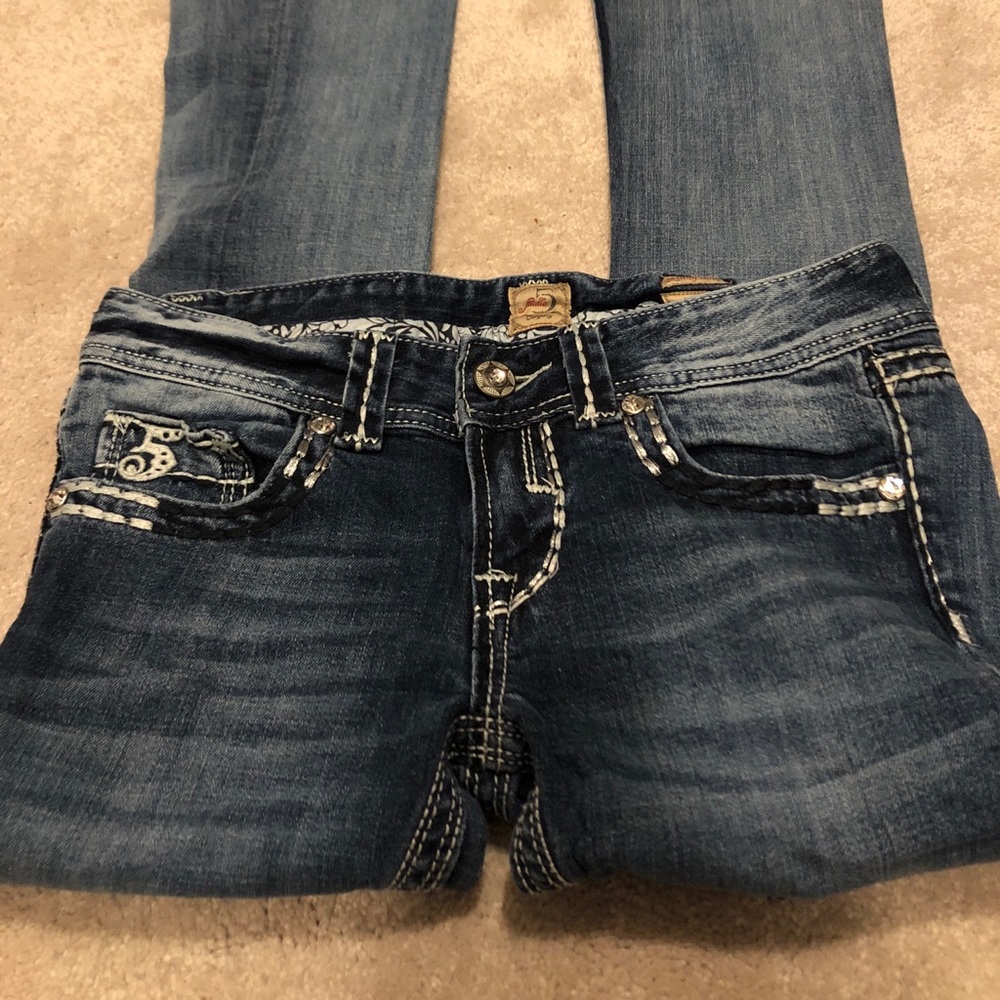 Juniors Size 1 Miss Me dazzled Jeans.