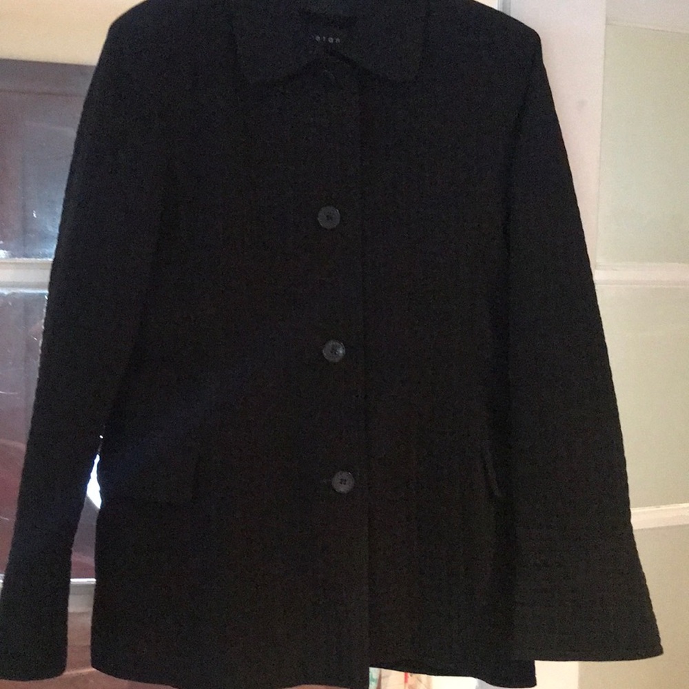 Black button coat