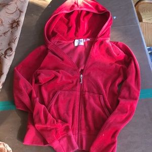 Red juicy couture Velour zip sweat