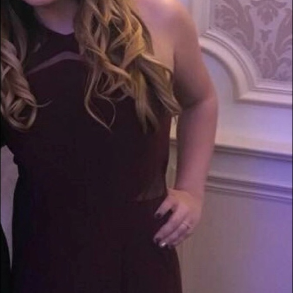 Floor Length Burgundy Dress