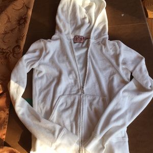 White terrycloth juicy couture zip