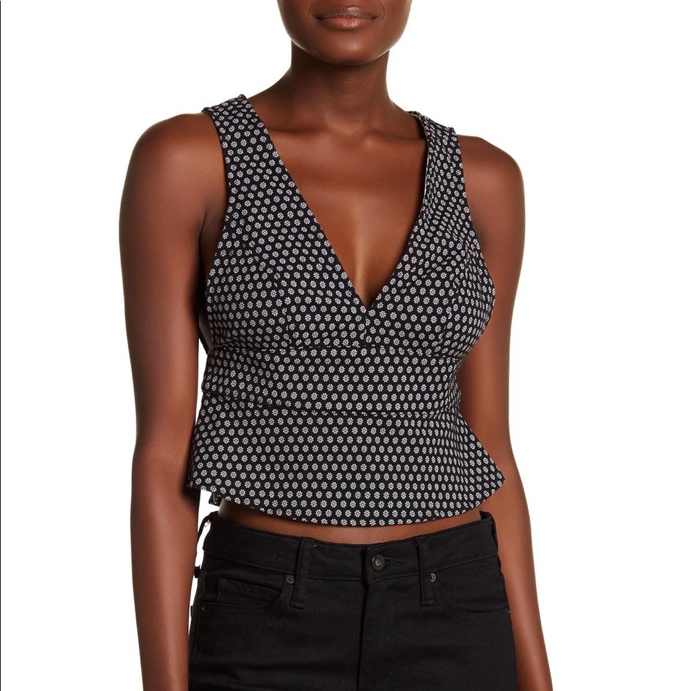 NWT Free People v neck crop top