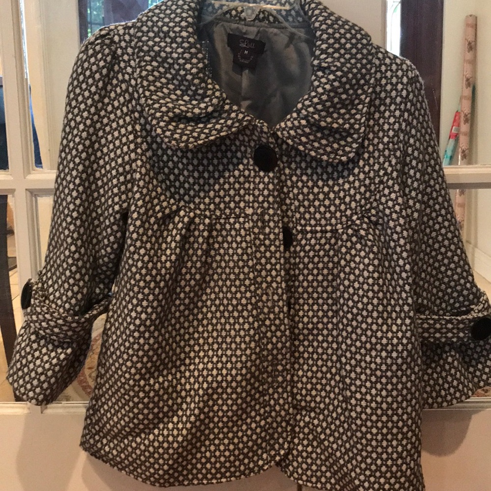 Formal coat white and black