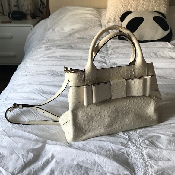 Kate Spade Charm City White Leather Crossbody Bag - Picture 3 of 8