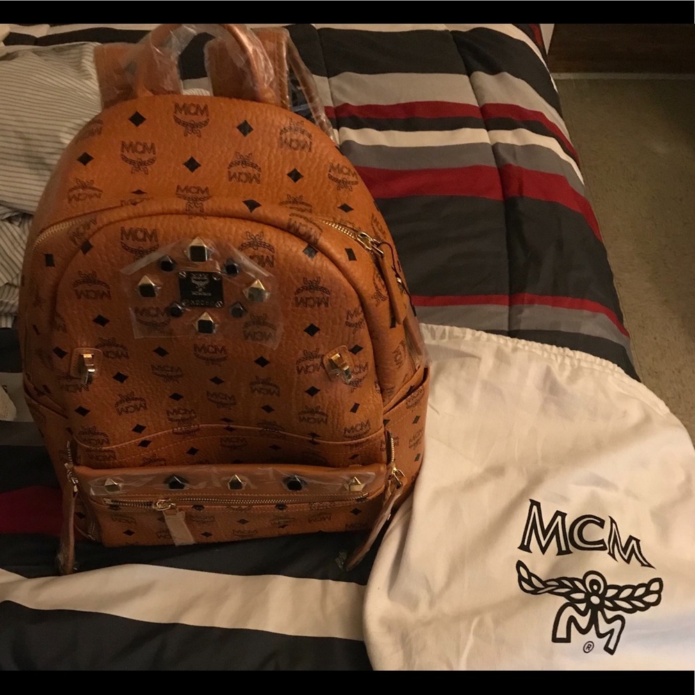 Brand New MCM Dual Stark Backpack in Visetos
