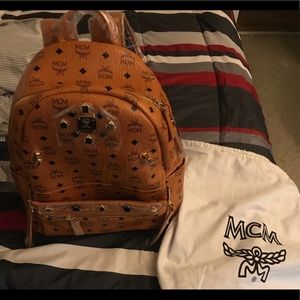 Brand New MCM Dual Stark Backpack in Visetos
