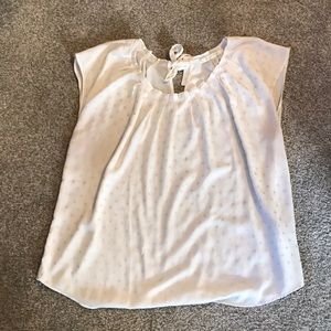 LC Lauren Conrad White with Gold Blouse