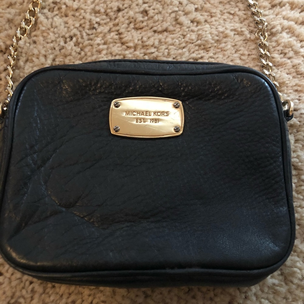 Small Michael Korda Crossbody Leather Bag