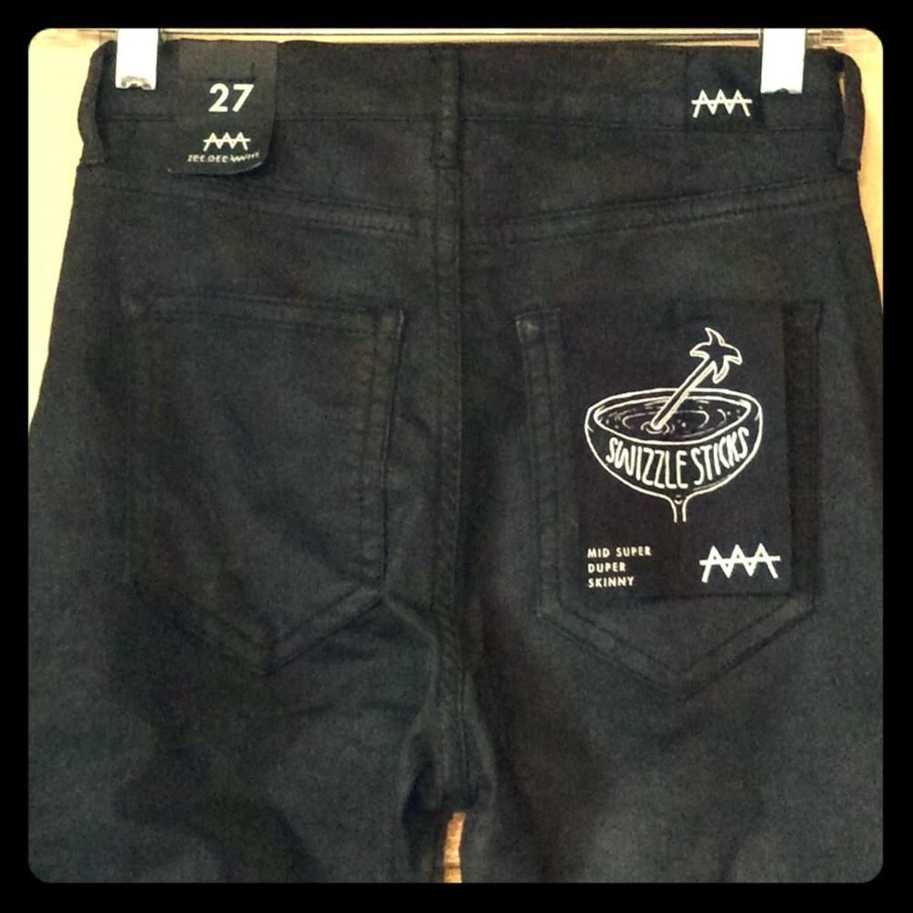 Ziggy Denim Swizzle Sticks Jean - Black Magic