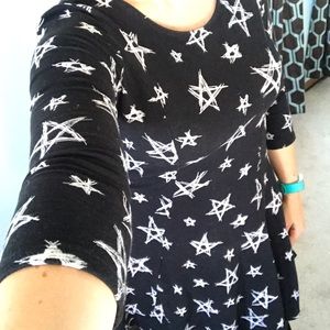 Black and white star dress