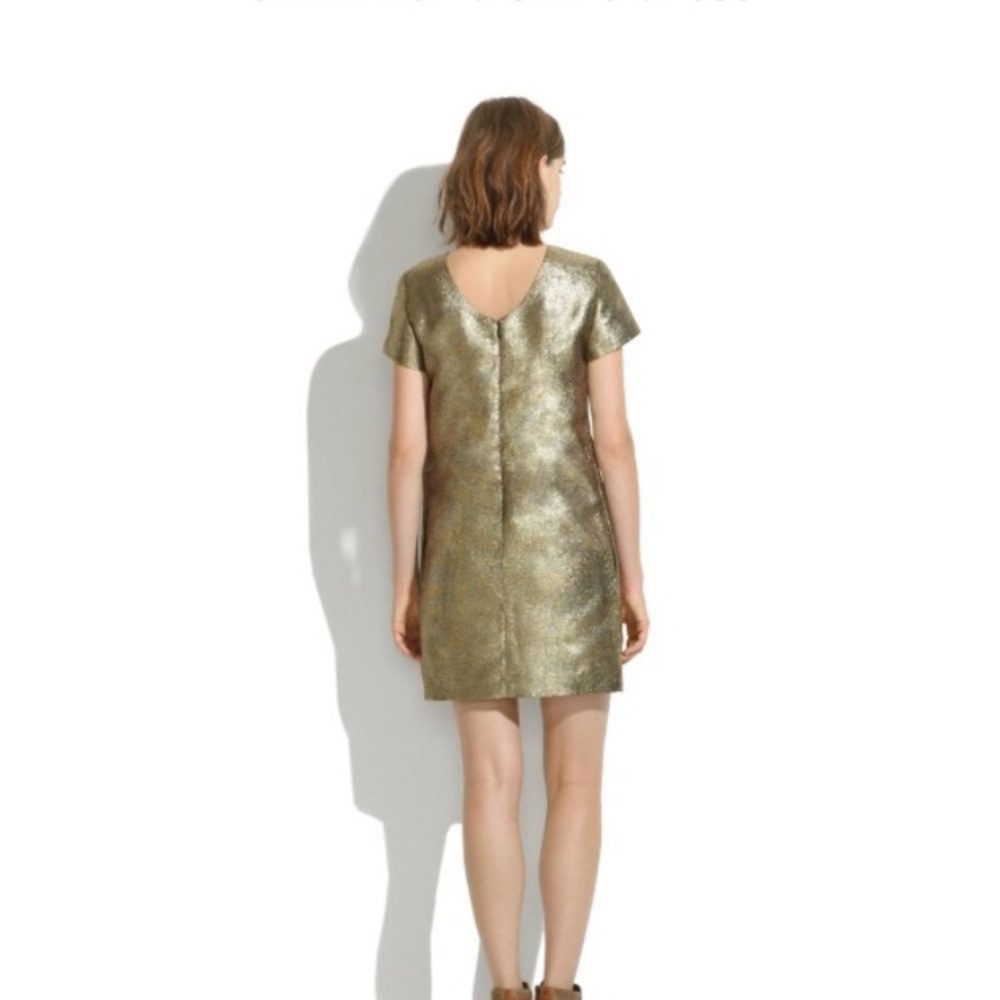 Madewell gold holiday sparkle dress sz10