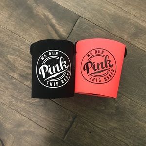 VS PINK lanyard koozies