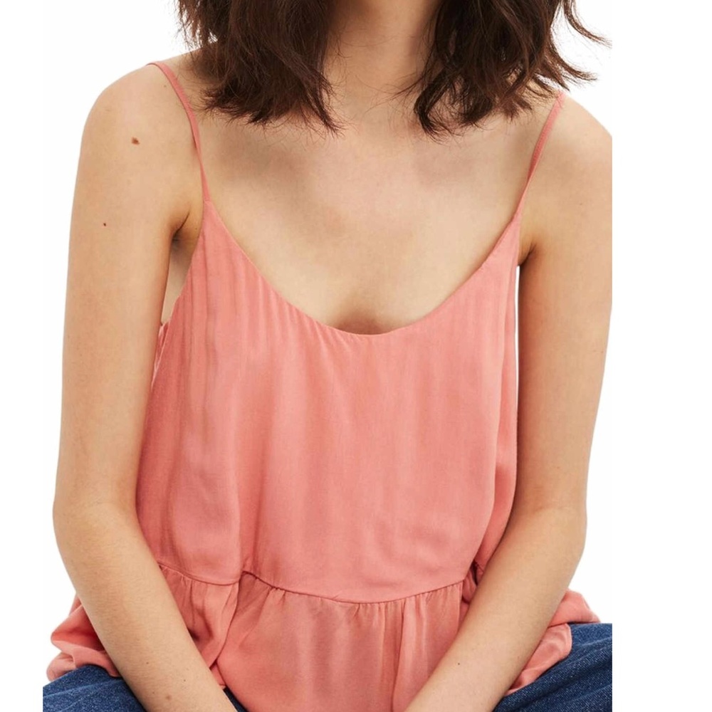 LAST1! TopShop coral peplum cami NWT 2 4 6
