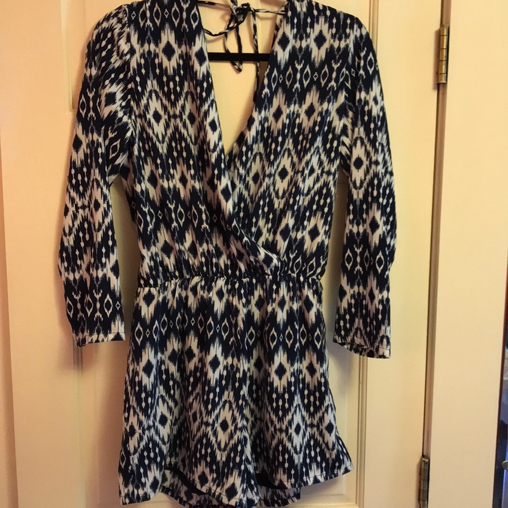 Three Eighty Two Open Back With Tie Romper - image 1