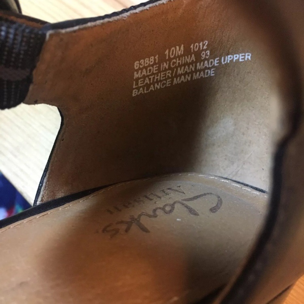 *SOLD* Clarks Artisan Black Leather Ankle Strap 10 - Picture 5 of 8