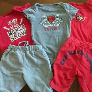 Mixed lot Novelty Onesies Joggers boy 3-6 month