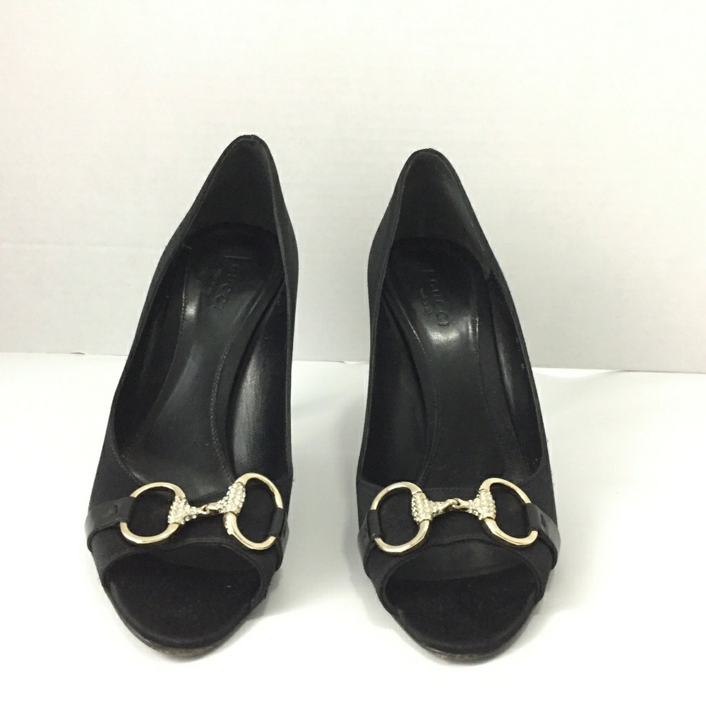 Gucci women's heels shoes black size 6.5 B