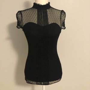 Guess women’s high neck lace top