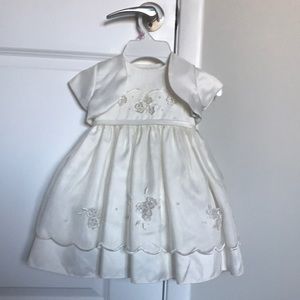one year old white dress with ballero