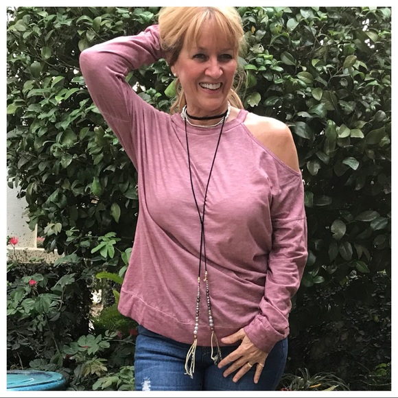 Oil Washed Cotton Slub, Cold Shoulder Top - Picture 7 of 8