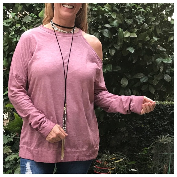 Oil Washed Cotton Slub, Cold Shoulder Top - Picture 8 of 8