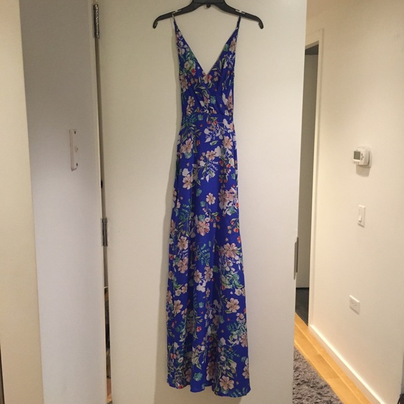 SOLD Yumi Kim Kat Maxi Dress 100% Silk Size L 8 - Picture 3 of 4