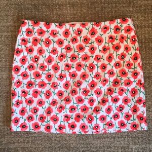 J. Crew Poppy Print Skirt