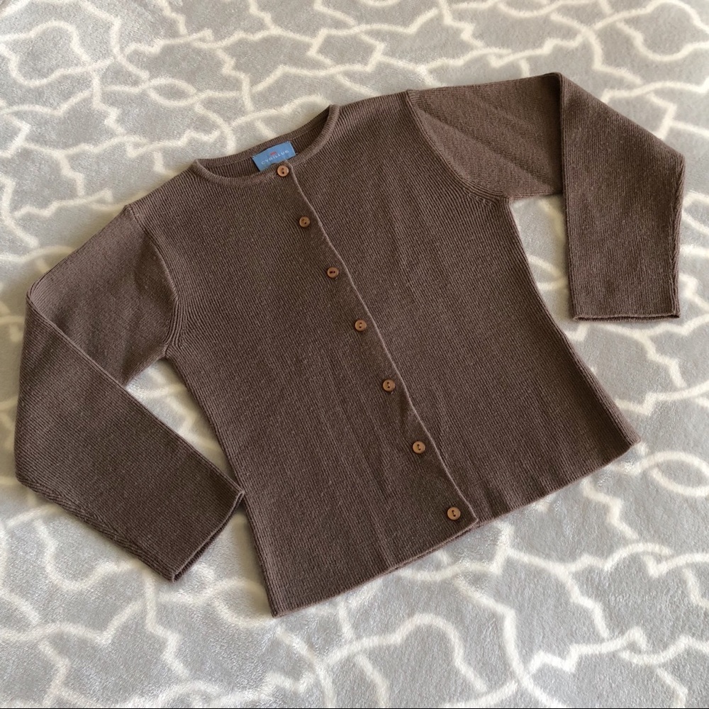 Girl’s Cyrillus Brown Cardigan