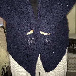 Navy Popcorn Cardigan
