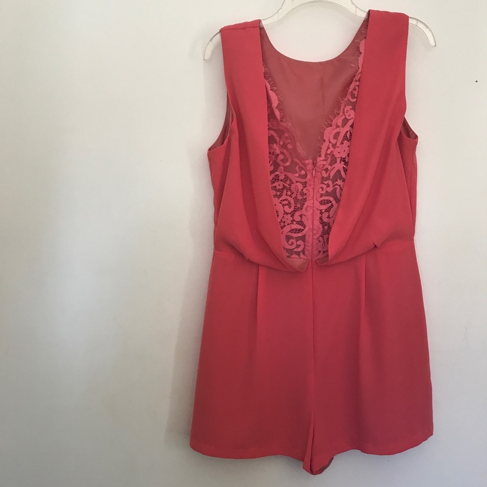 Topshop coral romper size 12