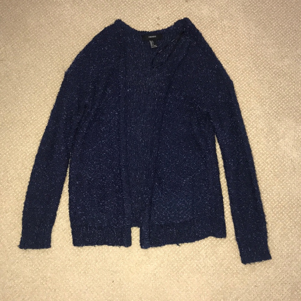 Cozy Forever 21 Navy Cardigan