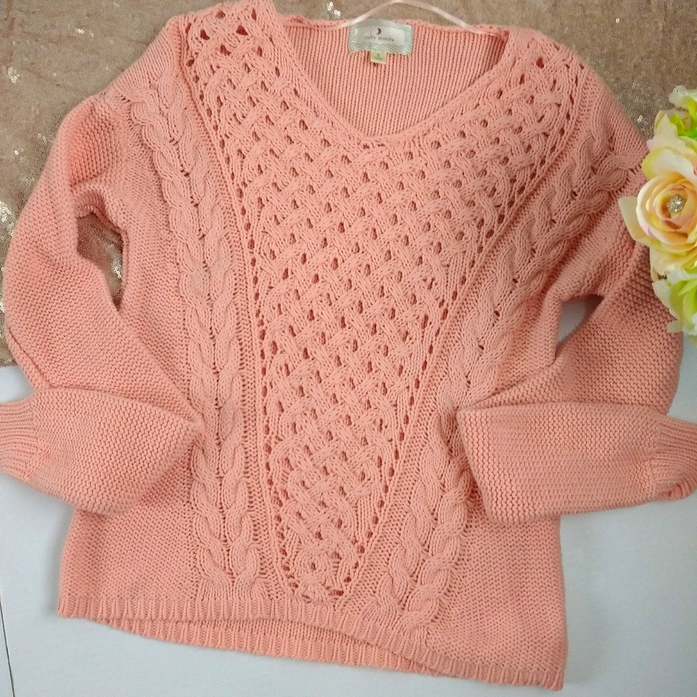 Anthropologie Ruby Moon Cable Knit Sweater #20