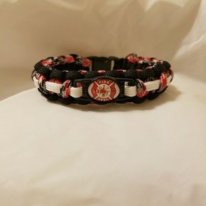 Fire Dept Paracord Bracelet. All Sizes. Handmade