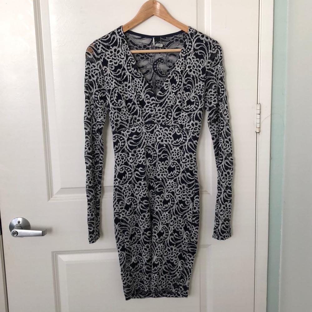 Navy and White dress