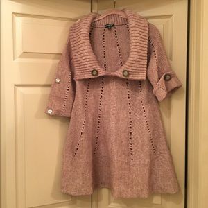 Anthropologie coal neck, knot sweater. Size L.