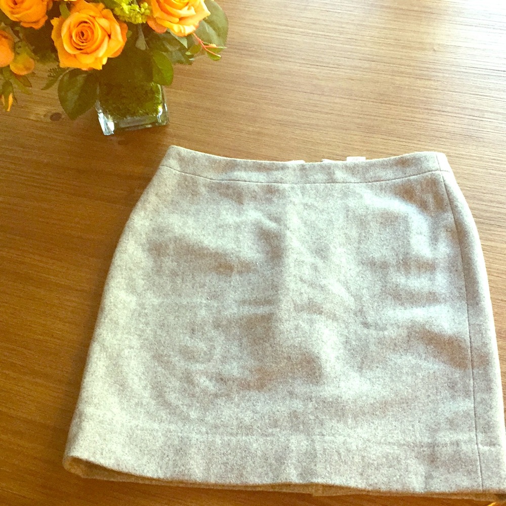 JCREW pencil skirt Sz 4 gray wool mini