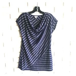 Calvin Klein navy and silver sleeveless top