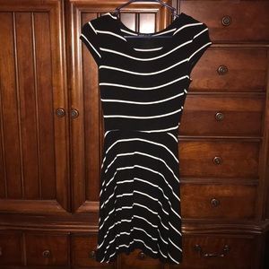 Wet seal black and white stripped dress