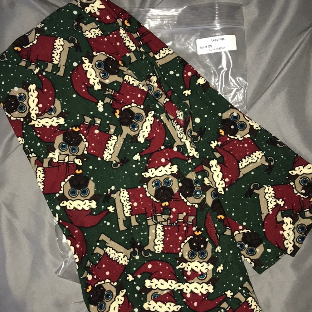 *Brand New* LULAROE PUG LEGGINGS - Christmas