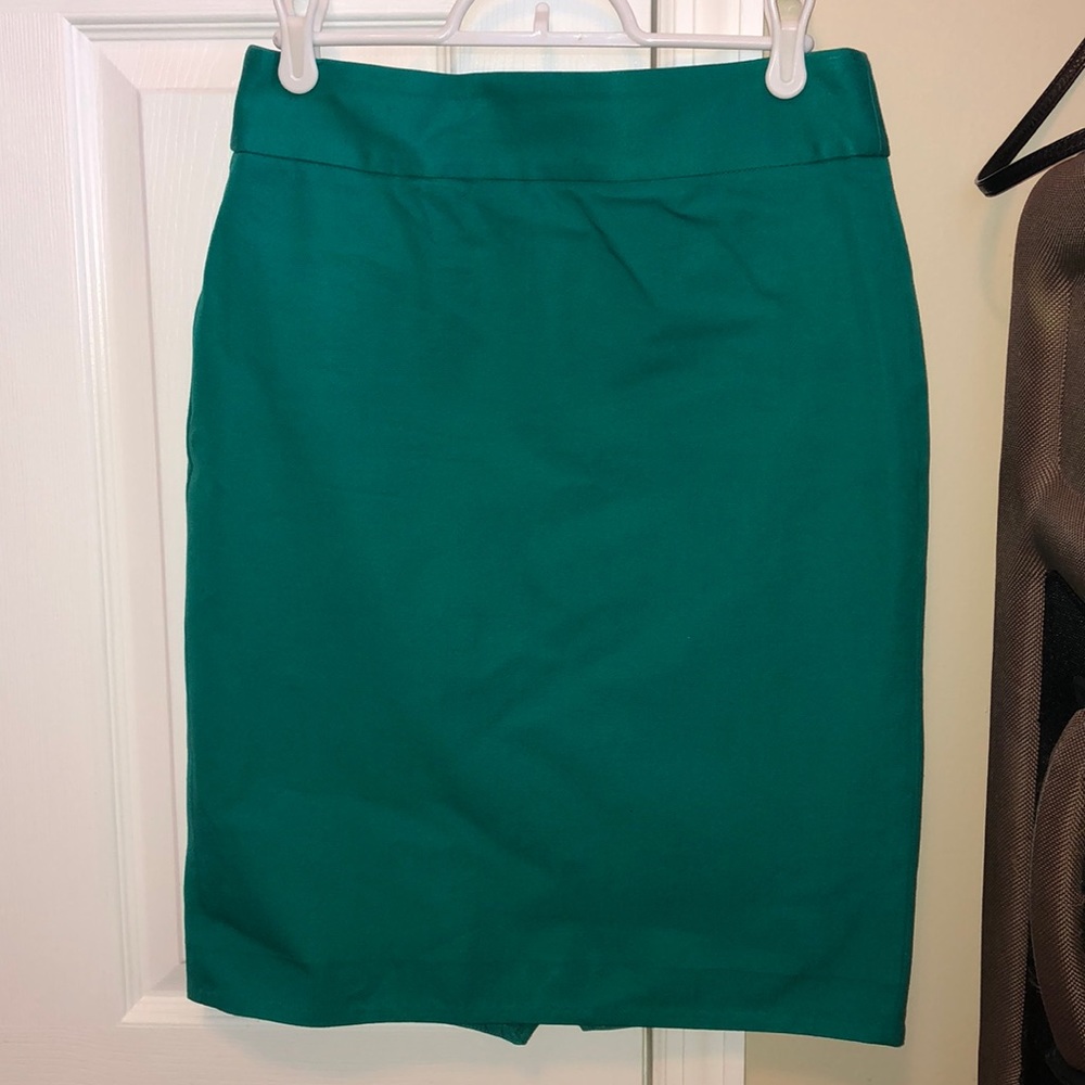Green jcrew pencil skirt