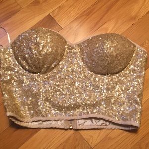 Gold crop top